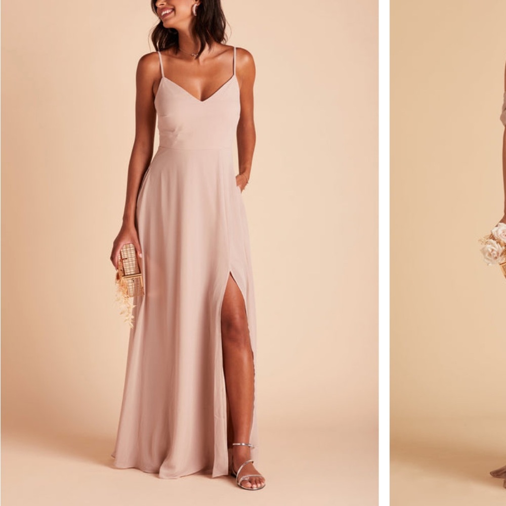 Birdy Grey Devin bridesmaid dress, size medium, color taupe material chiffon